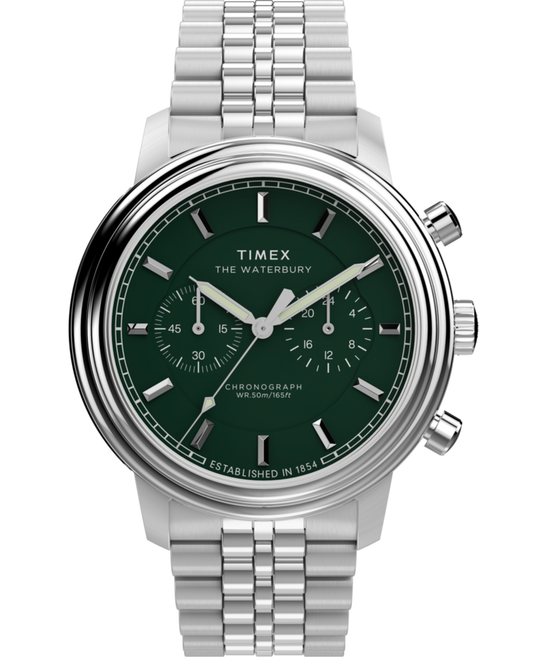 TW2Y23600 Reloj Waterbury Metropolitan Chronograph de 41 mm con brazalete de acero inoxidable. Imagen principal