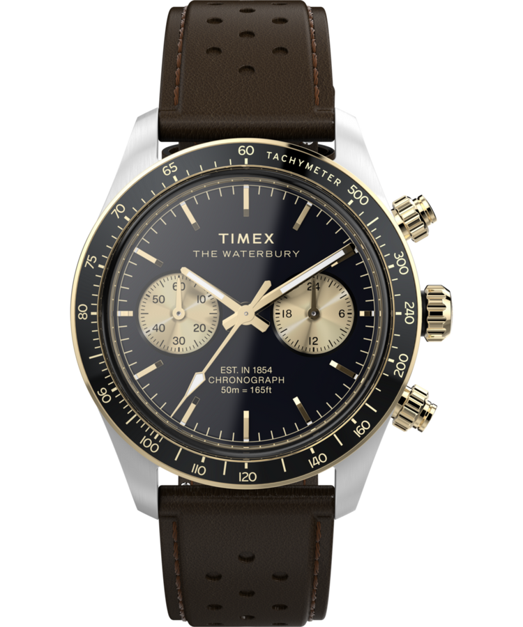 TW2Y24100 Waterbury Heritage Chronograph 39mm Leather Strap Watch  Primary Image