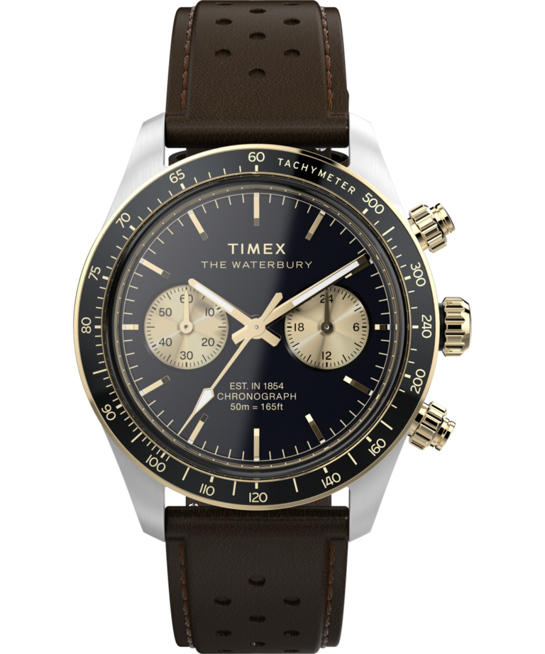 TW2Y24100 Waterbury Heritage Chronograph 39mm Leather Strap Watch  Primary Image