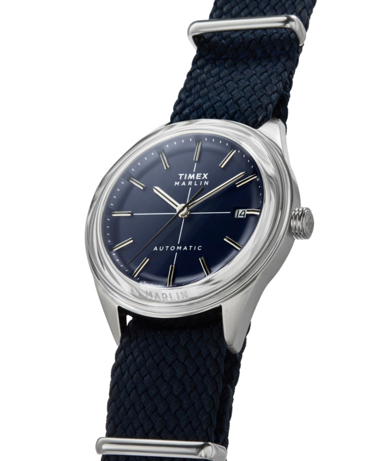 TW2Y24500 Marlin® Jet Automatic 38mm Fabric Strap Watch Campaign Key Silhouettes (Beauty shots) Image