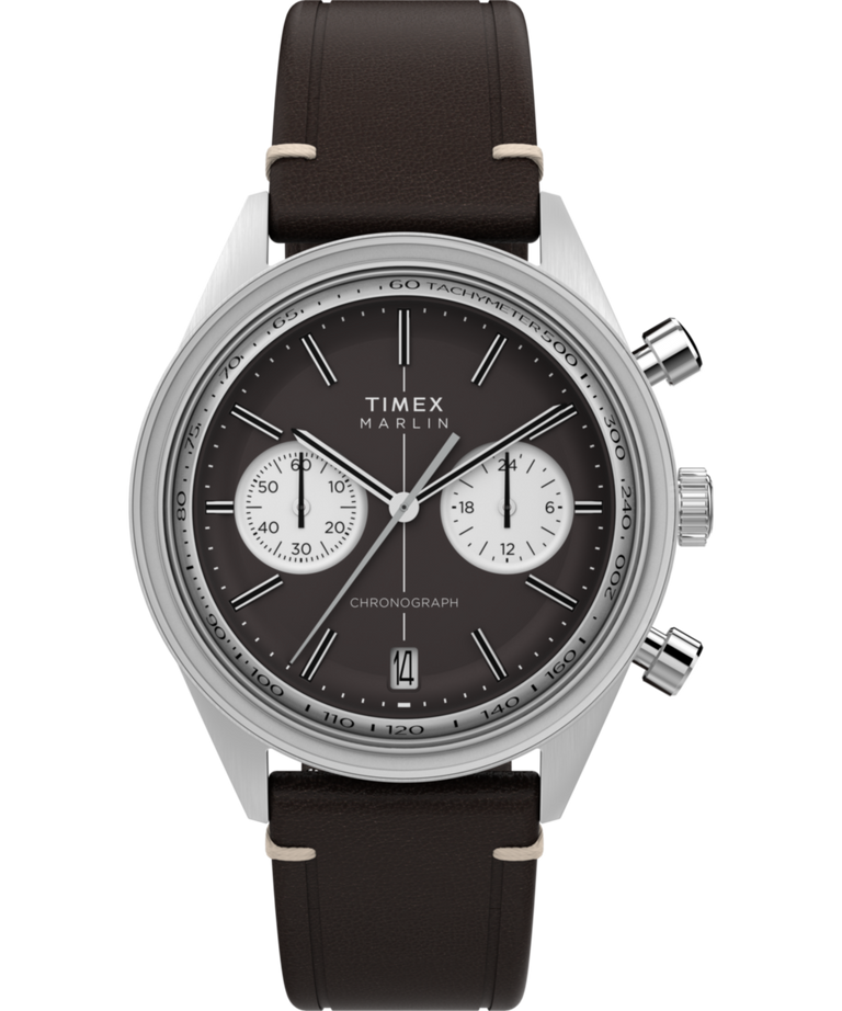 Imagen principal del reloj cronógrafo de cuarzo Marlin® Jet de 40 mm con correa de piel TW2Y24700