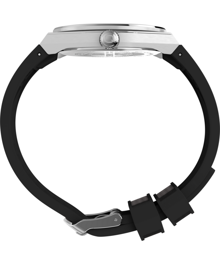 TW2Y24900 Q Timex Continental GMT 39mm Synthetic Rubber Watch  Profile Image