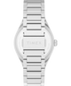 TW2Y25000 Q Timex® Continental Día y fecha, 39 mm, correa de acero inoxidable. Imagen de la correa del reloj