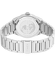 TW2Y25000 Q Reloj Timex® Continental con indicador de día y fecha, 39 mm, correa de acero inoxidable. Imagen del fondo de la caja con accesorio.