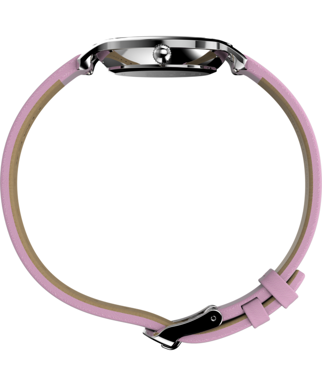Imagen de perfil del reloj con correa de piel Peanuts® x Timex Transcend Snoopy Hug de 31 mm TW2Y26000