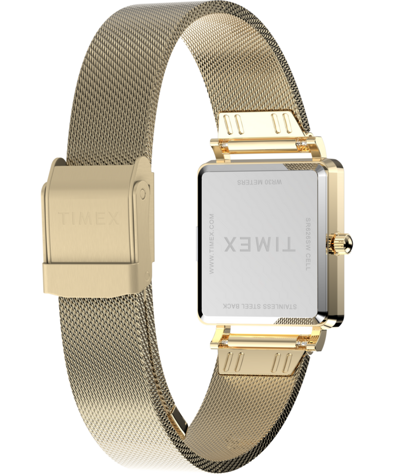 TW2Y26100: Imagen del fondo de caja de un reloj Transcend con brazalete de acero inoxidable de 22 mm y accesorio
