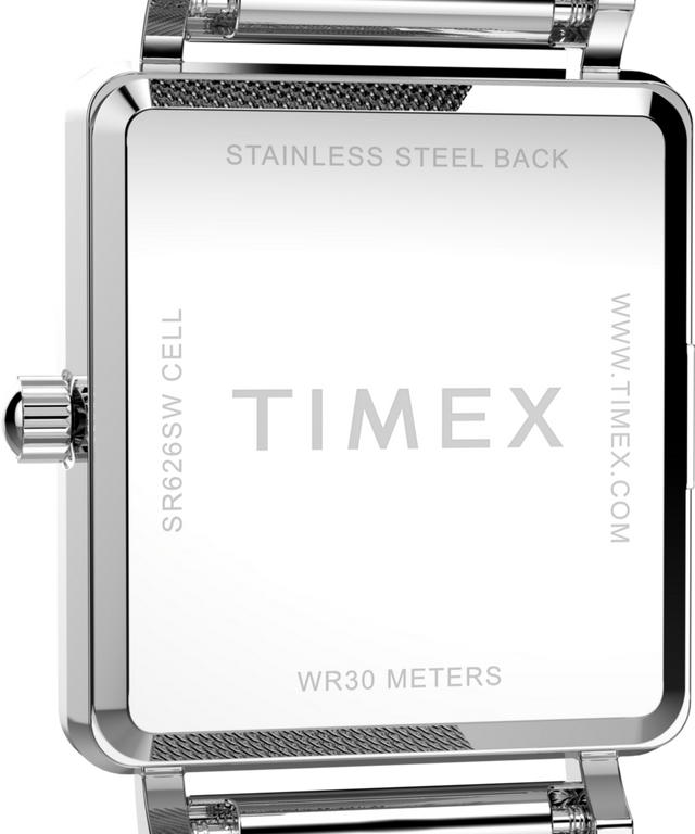 TW2Y26300 Imagen del fondo de la caja del reloj Transcend con brazalete de acero inoxidable de 22 mm