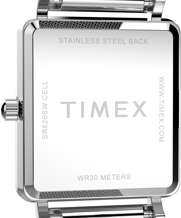 TW2Y26300 Imagen del fondo de la caja del reloj Transcend con brazalete de acero inoxidable de 22 mm