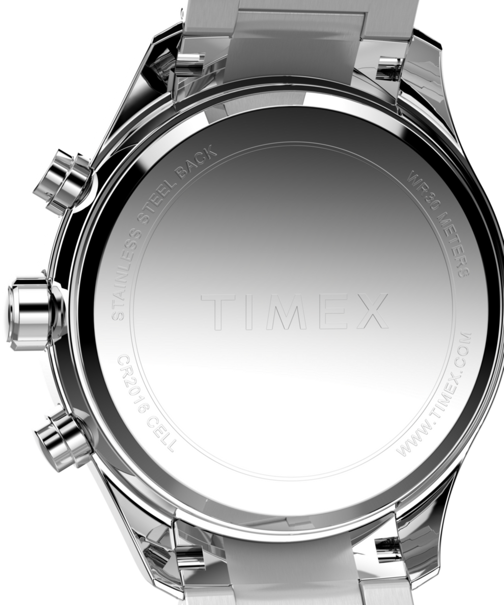 TW2Y28200 Timex Chronograph 38mm Alloy Bracelet Watch Caseback Image