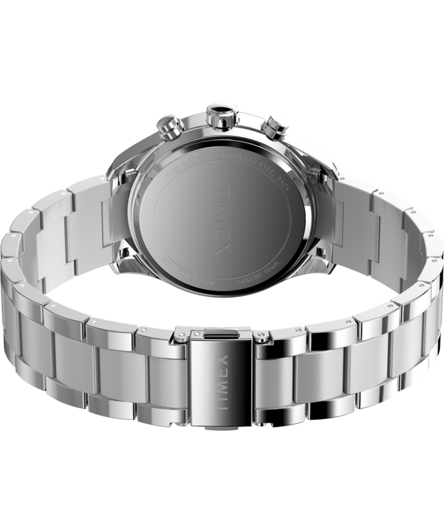 TW2Y28200 Timex Chronograph 38mm Alloy Bracelet Watch Caseback with Attachment Image