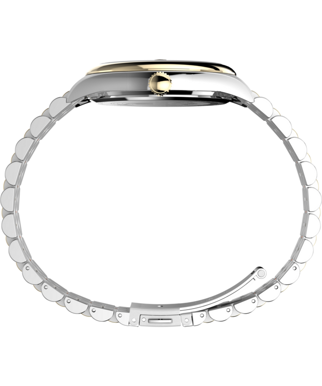 TW2Y28400 Timex Legacy, reloj de 41 mm con brazalete de acero inoxidable. Imagen de perfil