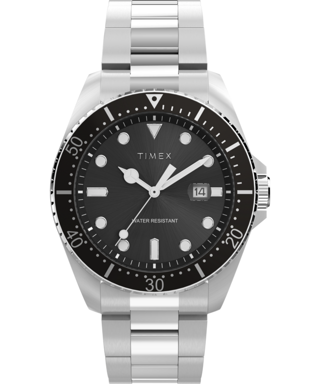 TW2Y28700 Reloj Timex de 42 mm con brazalete de acero inoxidable, inspirado en los relojes de buceo. Imagen principal