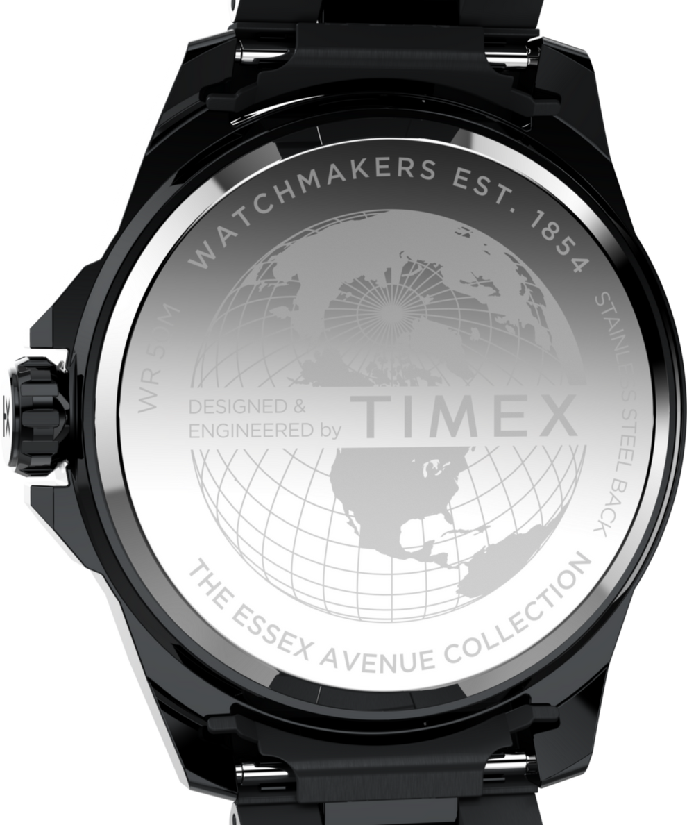 TW2Y28800 Essex Avenue 44mm Stainless Steel Bracelet Watch  Caseback Image