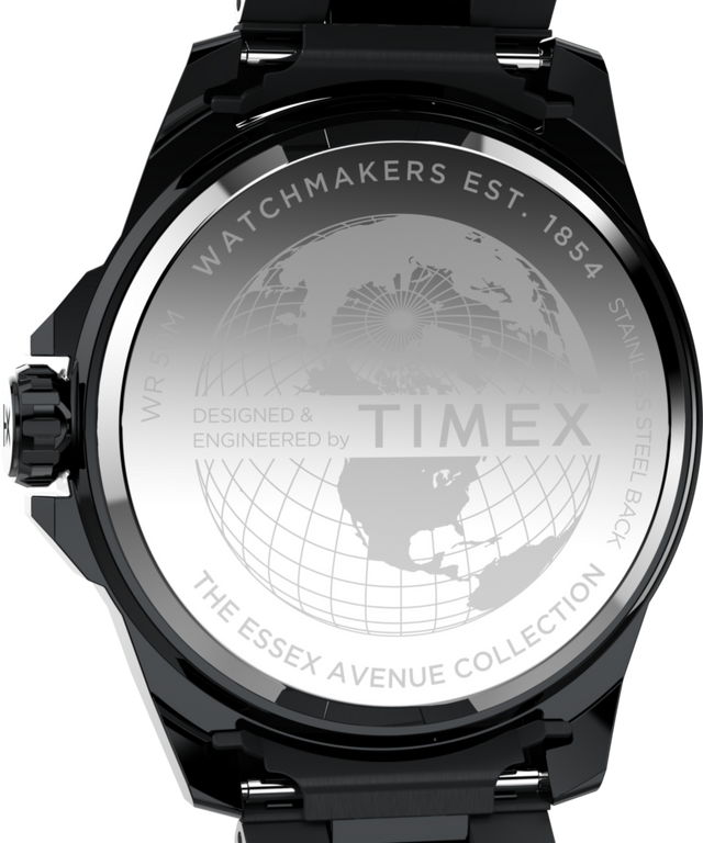 TW2Y28800 Reloj de acero inoxidable con brazalete, 44 mm, de Essex Avenue  Imagen del fondo de la caja