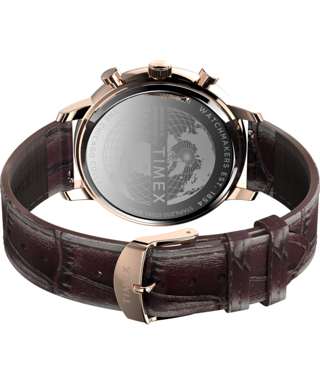 TW2Y28900 Chicago Chronograph 45mm Leather Strap Watch Caseback with Attachment Image