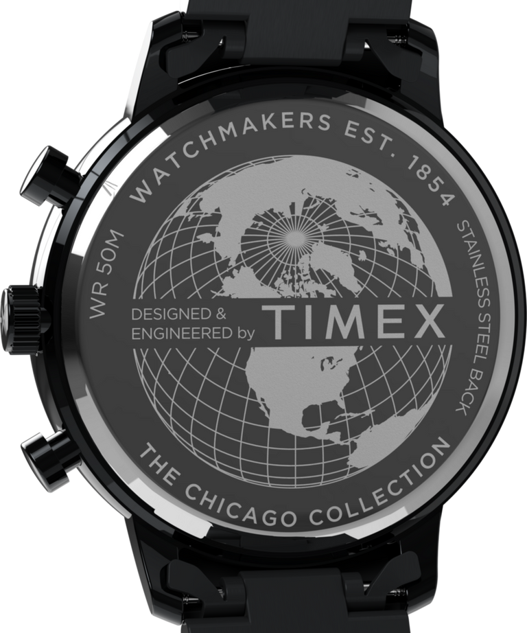 TW2Y29000 Chicago Chronograph 45mm Stainless Steel Bracelet Watch Caseback Image