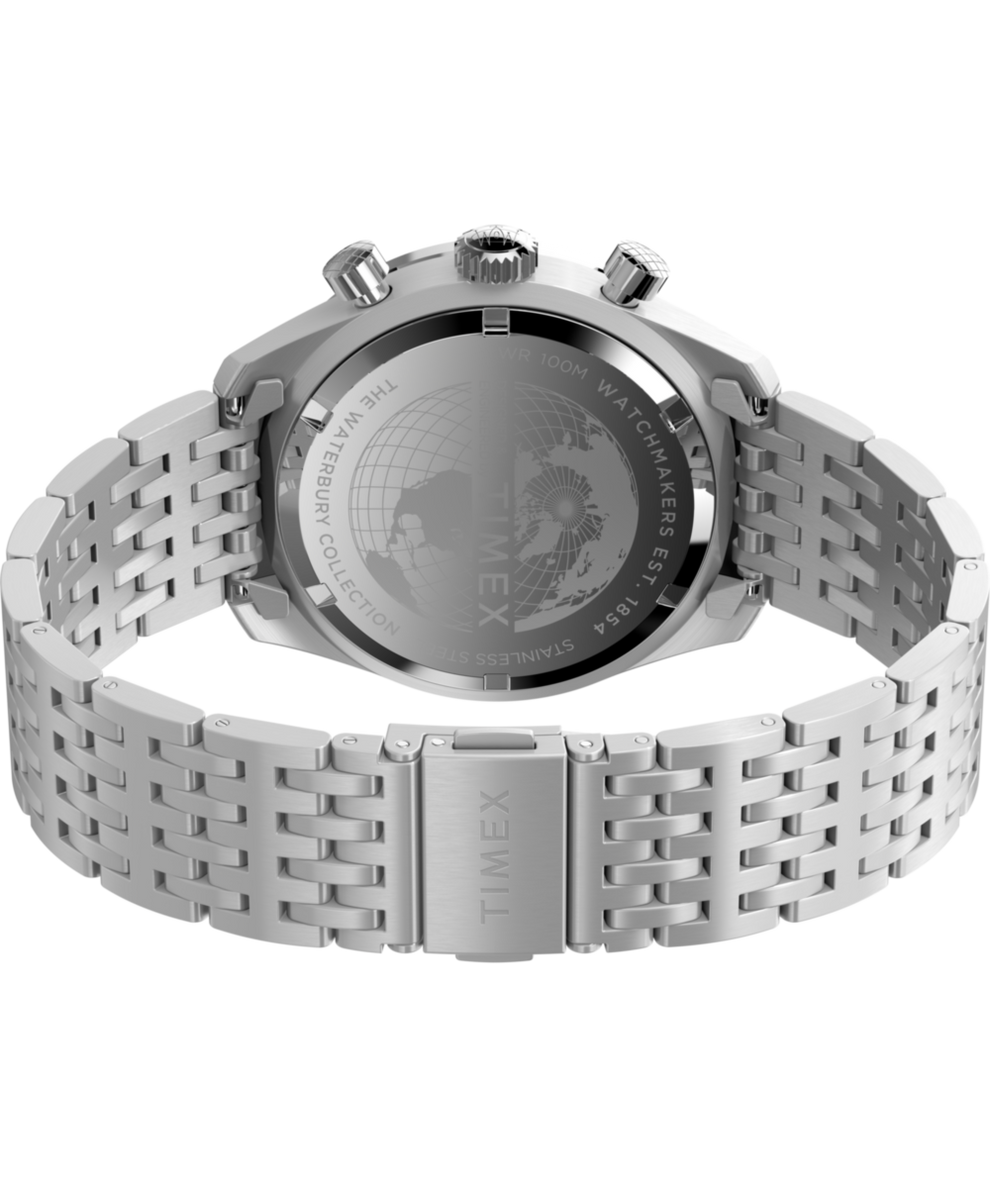 TW2Y29100 Waterbury Chronograph 41mm Stainless Steel Bracelet Watch Caseback with Attachment Image