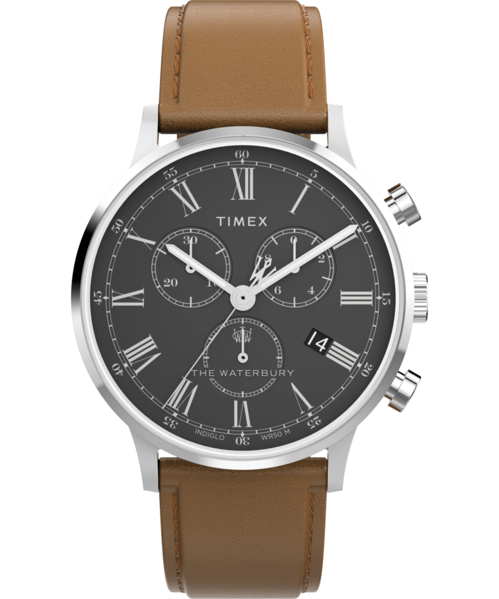Timex Waterbury Classic 40mm Leather Strap Watch - TW2Y29300