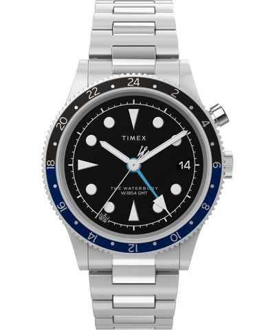 TW2Y29700 Waterbury Traditional GMT, reloj de 39 mm con brazalete de acero inoxidable. Imagen principal
