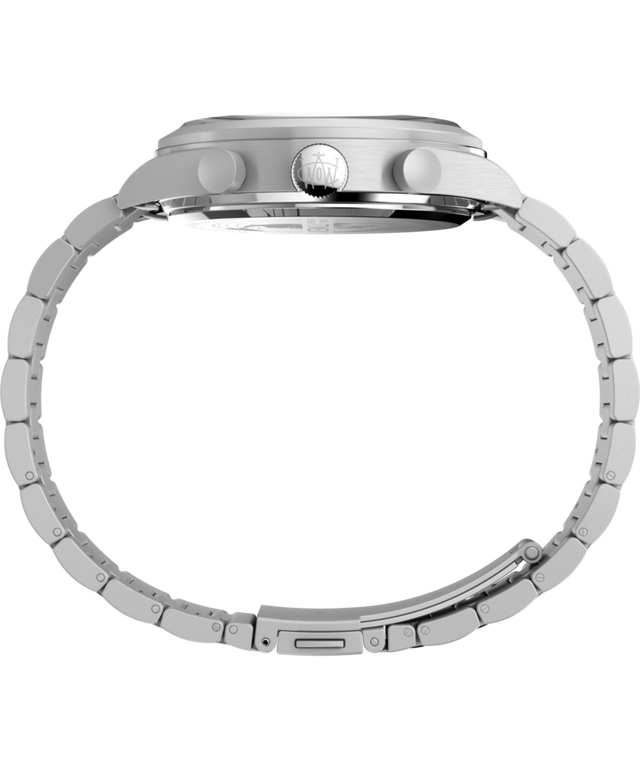 Imagen de perfil del reloj con brazalete de acero inoxidable TW2Y29800 Waterbury Traditional Fly Back Chronograph de 43 mm