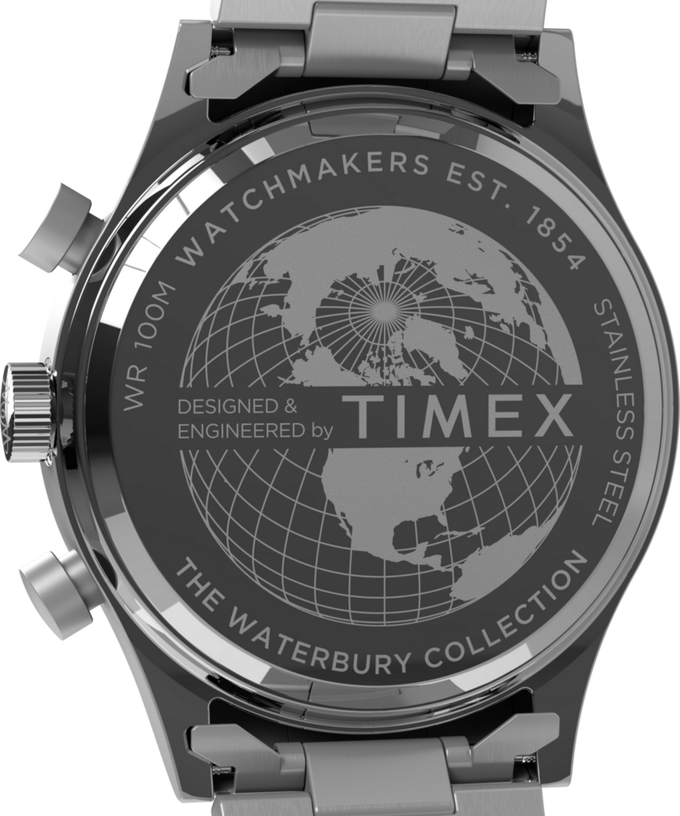 TW2Y29800 Waterbury Traditional Fly Back Chronograph 43mm Stainless Steel Bracelet Watch Caseback Image