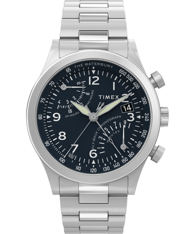 TW2Y29800 Waterbury Traditional Fly Back Chronograph 43mm Stainless Steel Bracelet Watch Primary Image