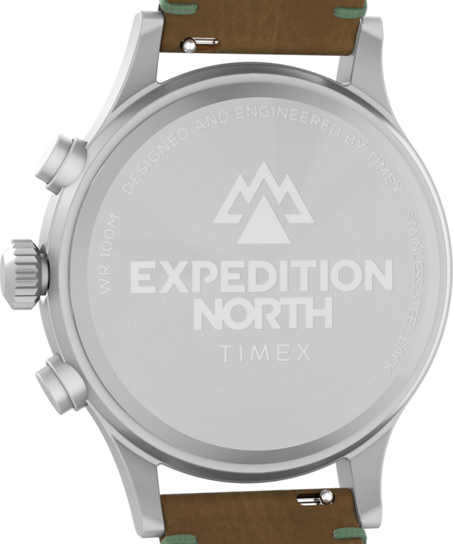 TW2Y29900 Expedition® Sierra Chronograph 42mm Eco-Friendly Vegan Leather Strap Watch Caseback Image