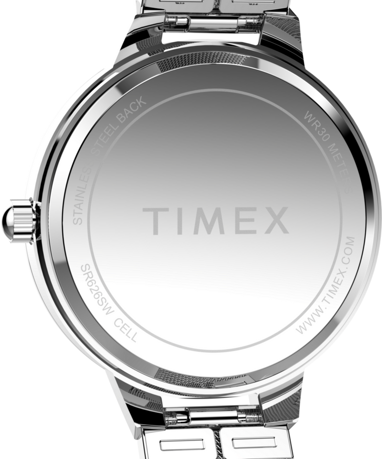 TW2Y30400 Timex 29mm Alloy Bracelet Watch Caseback Image
