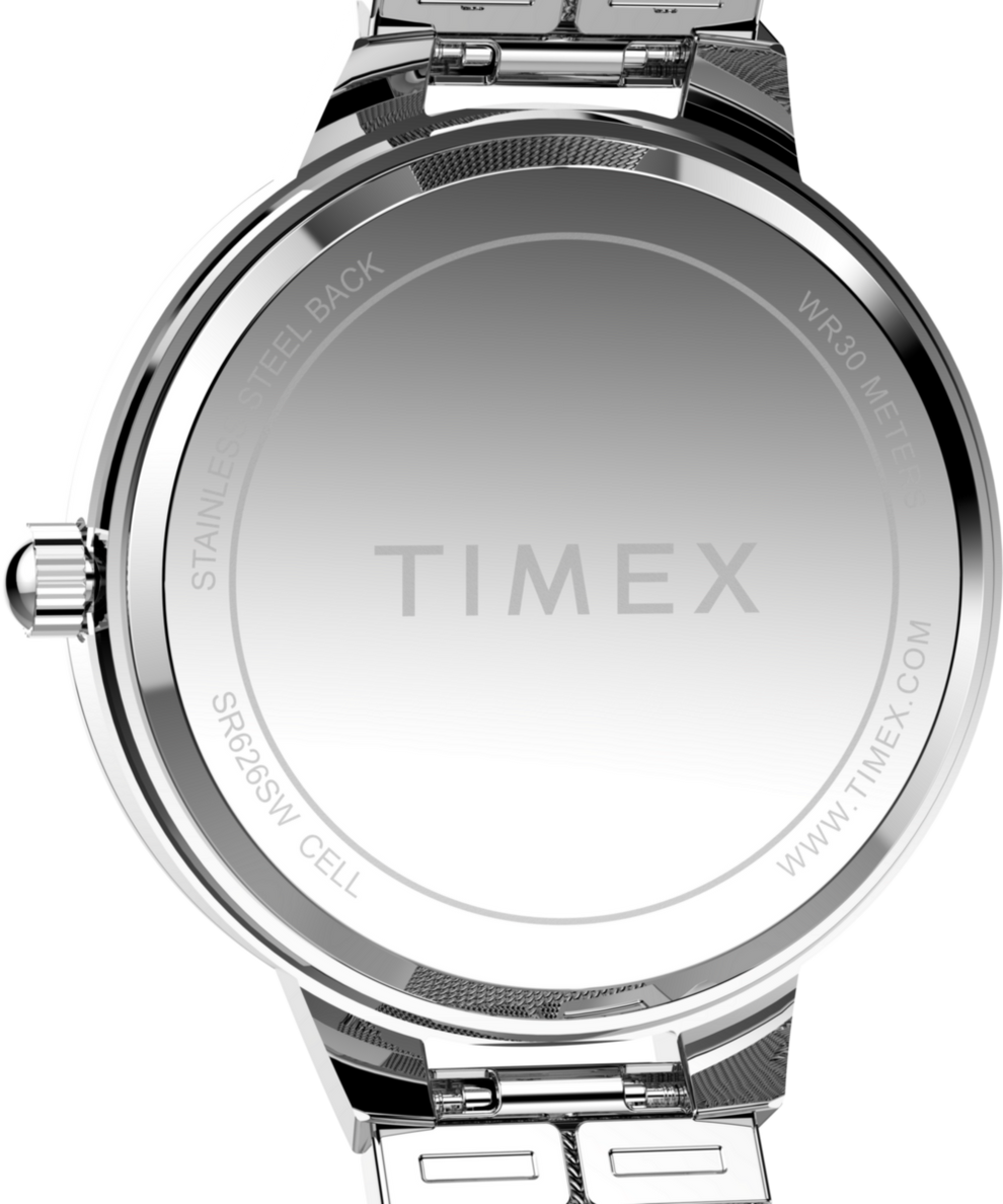 TW2Y30400 Timex 29mm Alloy Bracelet Watch Caseback Image