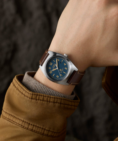 TW2Y30600 Expedition® Capstone 39mm Eco-Friendly Leather Strap Watch  Primary Wrist Image