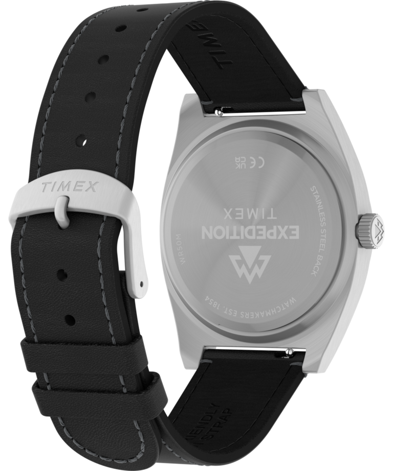 TW2Y30700 Reloj Expedition® Capstone con correa de cuero ecológico de 39 mm. Imagen del fondo de la caja con accesorio