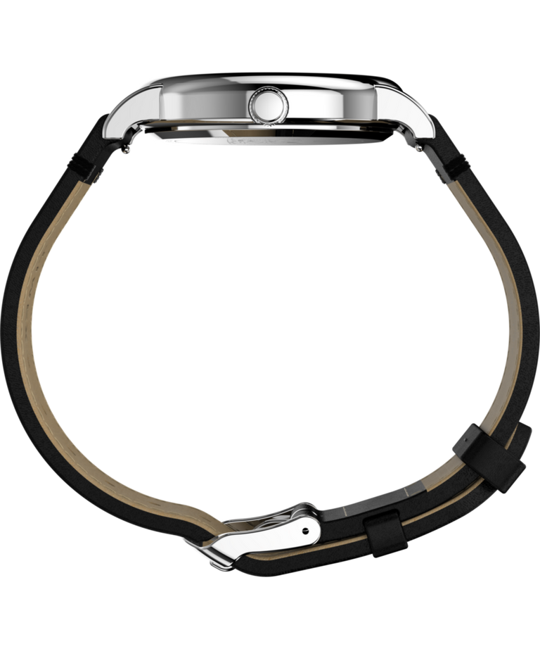 Imagen de perfil del reloj Peanuts® x Timex Weekender Snoopy Bailando de 38 mm con correa de piel (TW2Y31000)