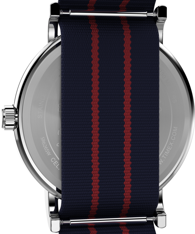 TW2Y31100 Timex x Peanuts® Weekender Cool Joe 38mm Fabric Strap Watch Caseback Image