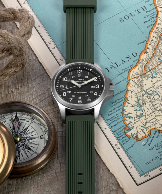 TW2Y31600 Expedition® Field Post Solar 41mm Silicone Strap Watch Campaign Key Silhouettes (Beauty shots) Image