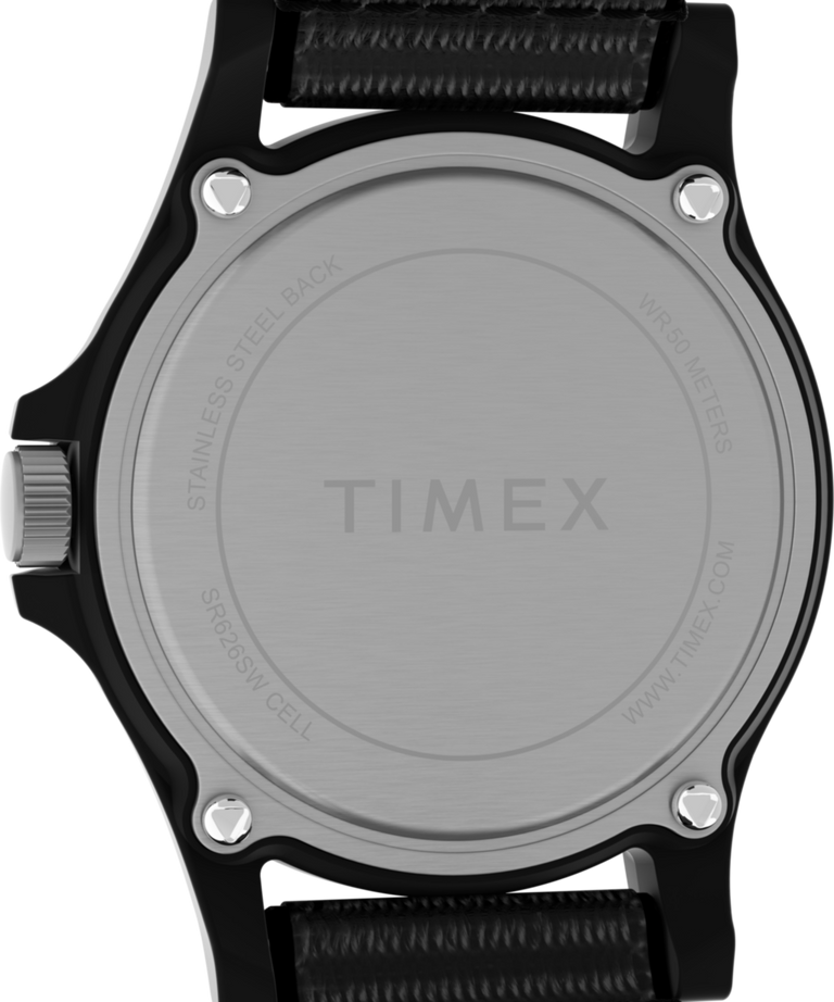 TW2Y32000 Timex Acadia National Park, reloj de 40 mm con correa de tela. Imagen del fondo de la caja.