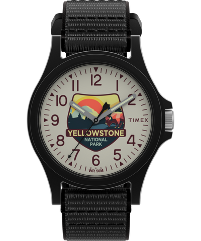 TW2Y32400 Reloj Timex del Parque Nacional de Yellowstone, 40 mm, con correa de tela. Imagen principal