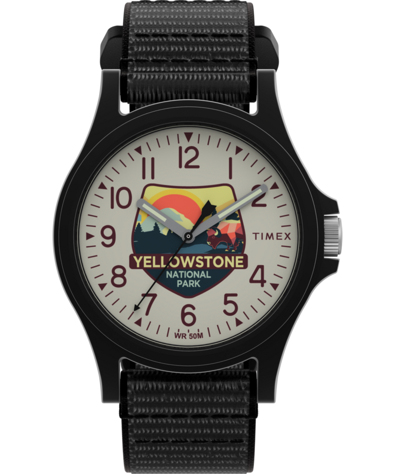 TW2Y32400 Reloj Timex del Parque Nacional de Yellowstone, 40 mm, con correa de tela. Imagen principal
