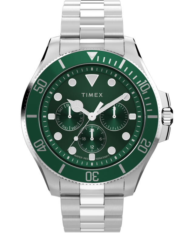 TW2Y33200 Harborside Coast: reloj multifunción de 43 mm con brazalete de acero inoxidable. Imagen principal