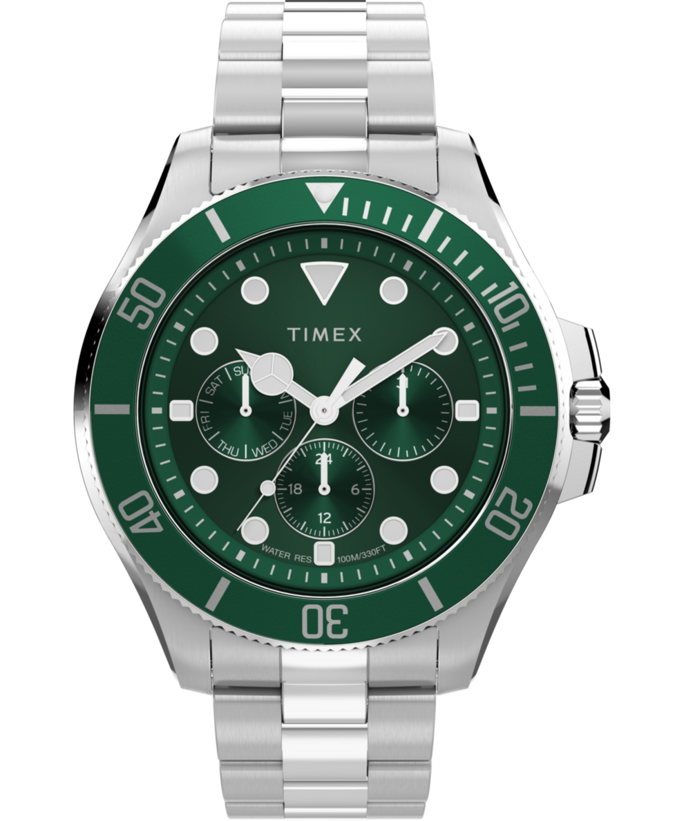 TW2Y33200 Harborside Coast: reloj multifunción de 43 mm con brazalete de acero inoxidable. Imagen principal