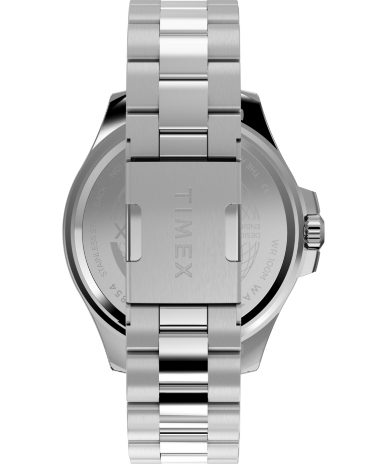 TW2Y33300 Correa de reloj multifuncional «Harborside Coast» de 43 mm con brazalete de acero inoxidable — Imagen
