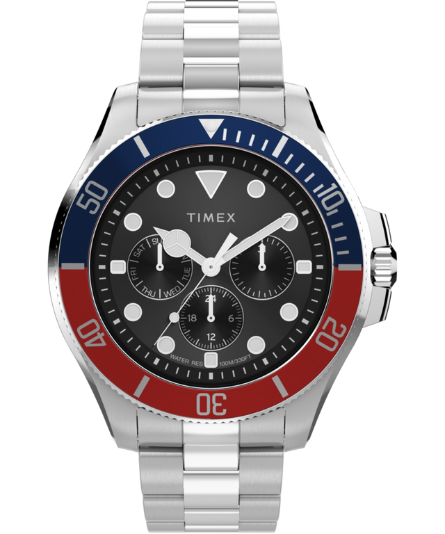 TW2Y33300 Harborside Coast: reloj multifunción de 43 mm con brazalete de acero inoxidable. Imagen principal