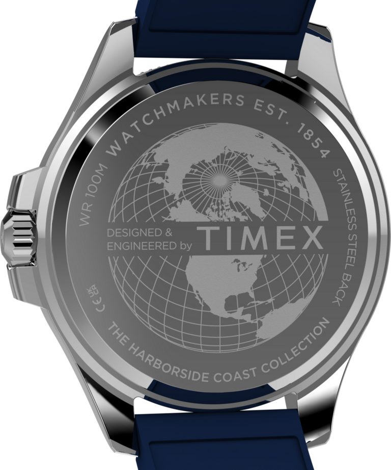 Harborside Coast Multifunction 43mm Synthetic Rubber Strap Watch Harborside Coast Multifunction 43mm Synthetic Rubber Strap Watch