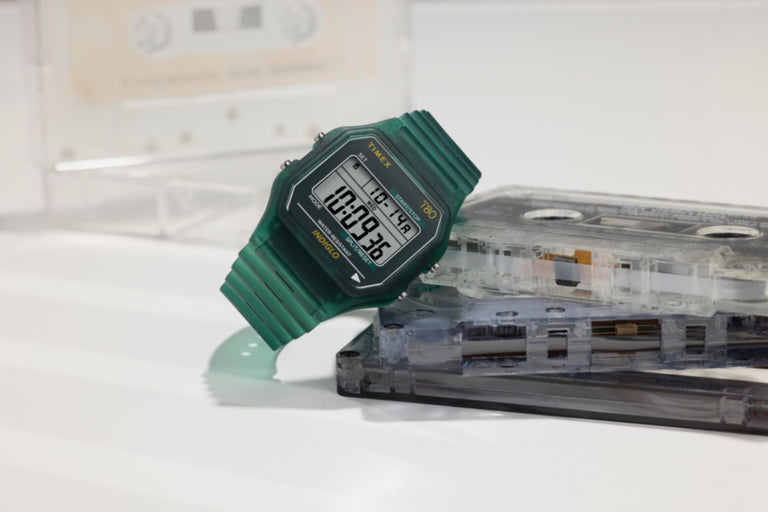 TW2Y34100 Timex T80 34mm Resin Watch Strap Campaign Key Silhouettes (Beauty shots) Image