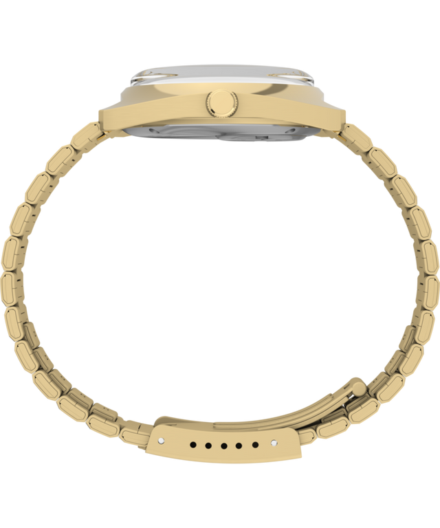 TW2Y34400 Q Timex® 1975 Enigma, reloj de 37 mm con brazalete de acero inoxidable. Imagen de perfil