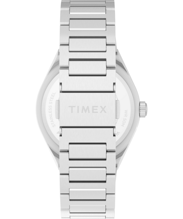 TW2Y35200 Q Timex® Continental Día y fecha, 39 mm, correa de acero inoxidable. Imagen de la correa del reloj