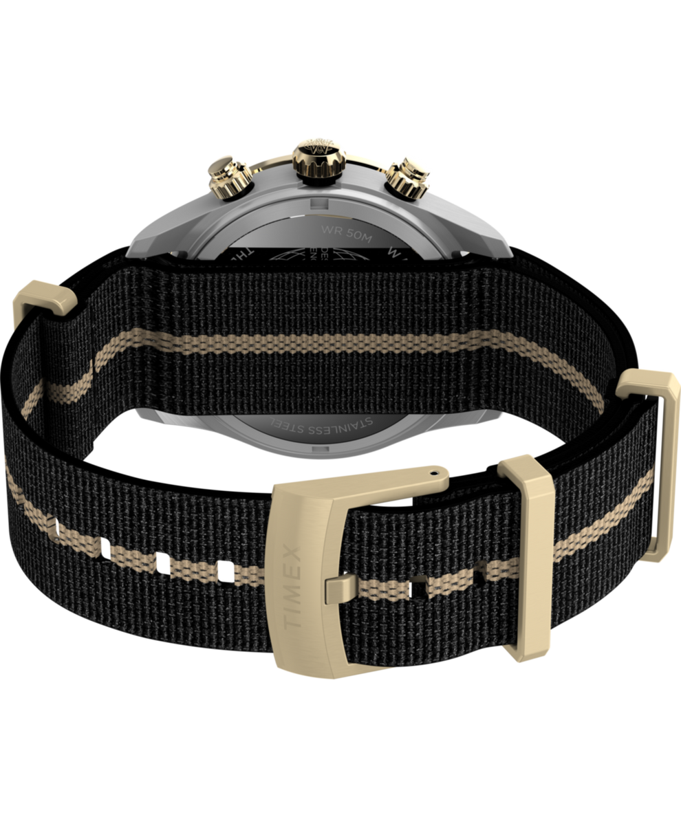 TW2Y35400 Waterbury Heritage Chronograph 39mm Fabric Strap Watch Caseback with Attachment Image