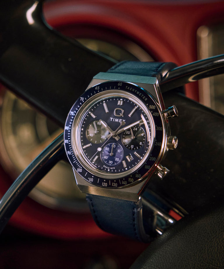 TW2Y36100 Q Reloj Timex® Cronógrafo de 40 mm con correa de piel - Colaboración - Imagen adicional