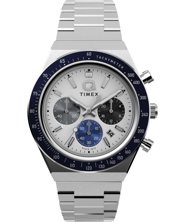 Q Timex® Chronograph 40mm Stainless Steel Bracelet Watch Q Timex® Chronograph 40mm Stainless Steel Bracelet Watch