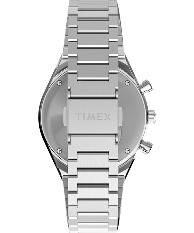 TW2Y36200 Q Timex® Cronógrafo de 40 mm con brazalete de acero inoxidable. Imagen de la correa del reloj