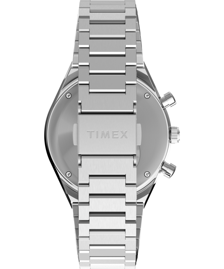 TW2Y36200 Q Timex® Cronógrafo de 40 mm con brazalete de acero inoxidable. Imagen de la correa del reloj
